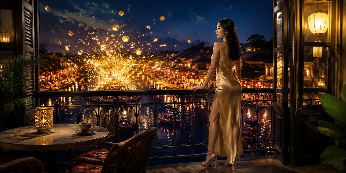 Du khách Hội An thưởng thức cà phê và trải nghiệm giải trí trực tuyến thư thái